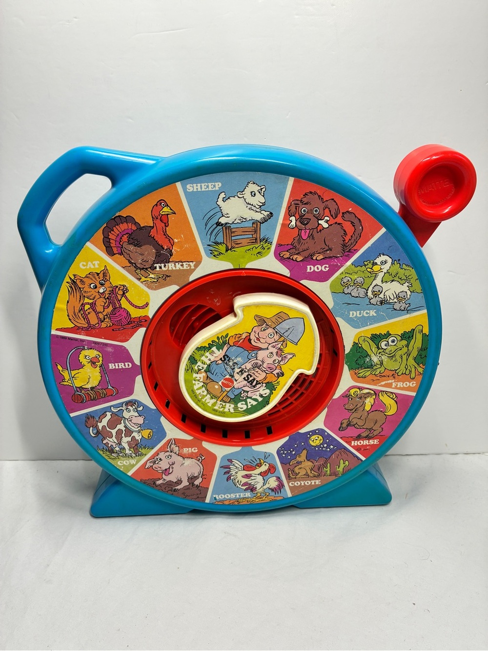 Vintage 1989 Mattel See-N-Say The Farmer Says Pull Handle